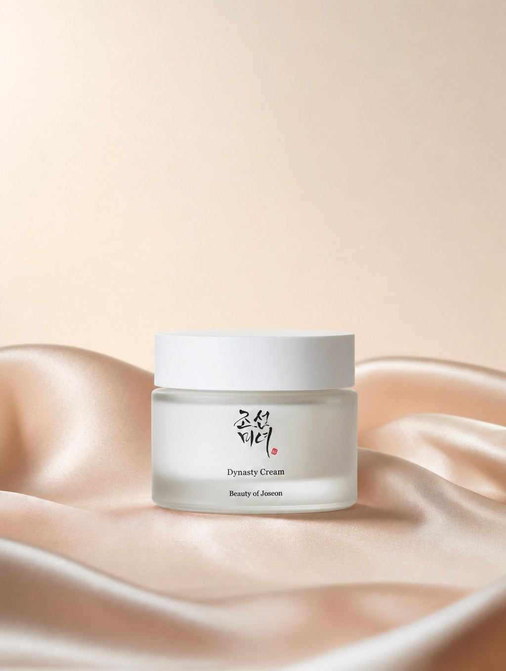 Beauty of Joseon Dynasty Cream on champagne satin