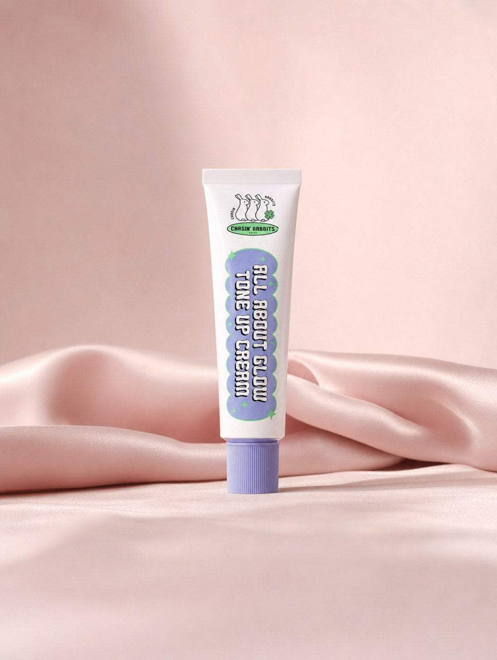Chasin' Rabbits Glow Tone-up Cream on blush satin