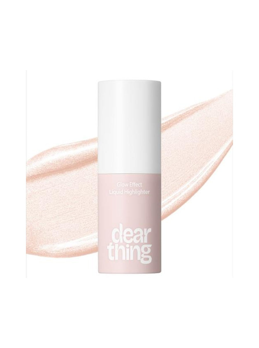 Milk Touch Dear Thing Glow Effect Liquid Highlighter #01 Honey Beam 4g — texture on white