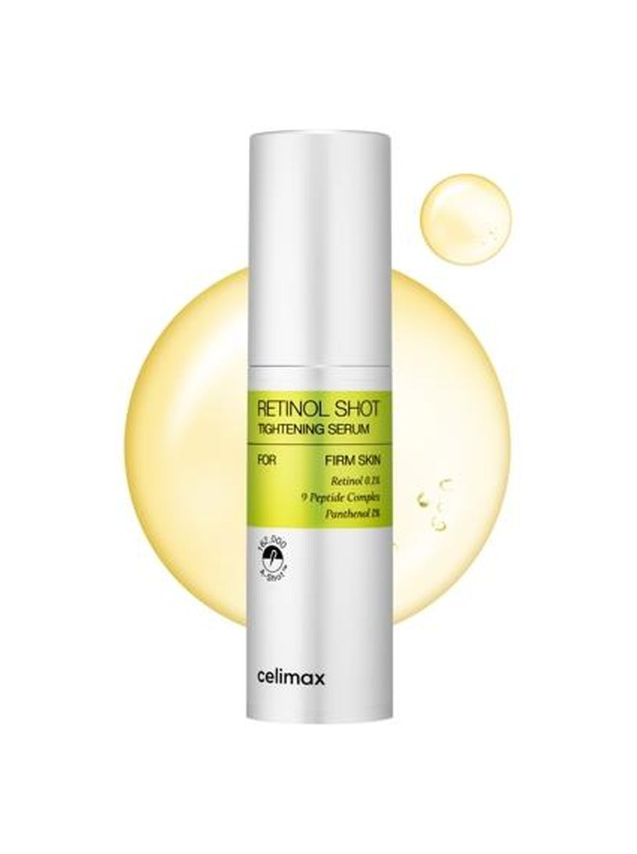 celimax The VITA-A Retinol Shot Tightening Serum 30ml — texture on white