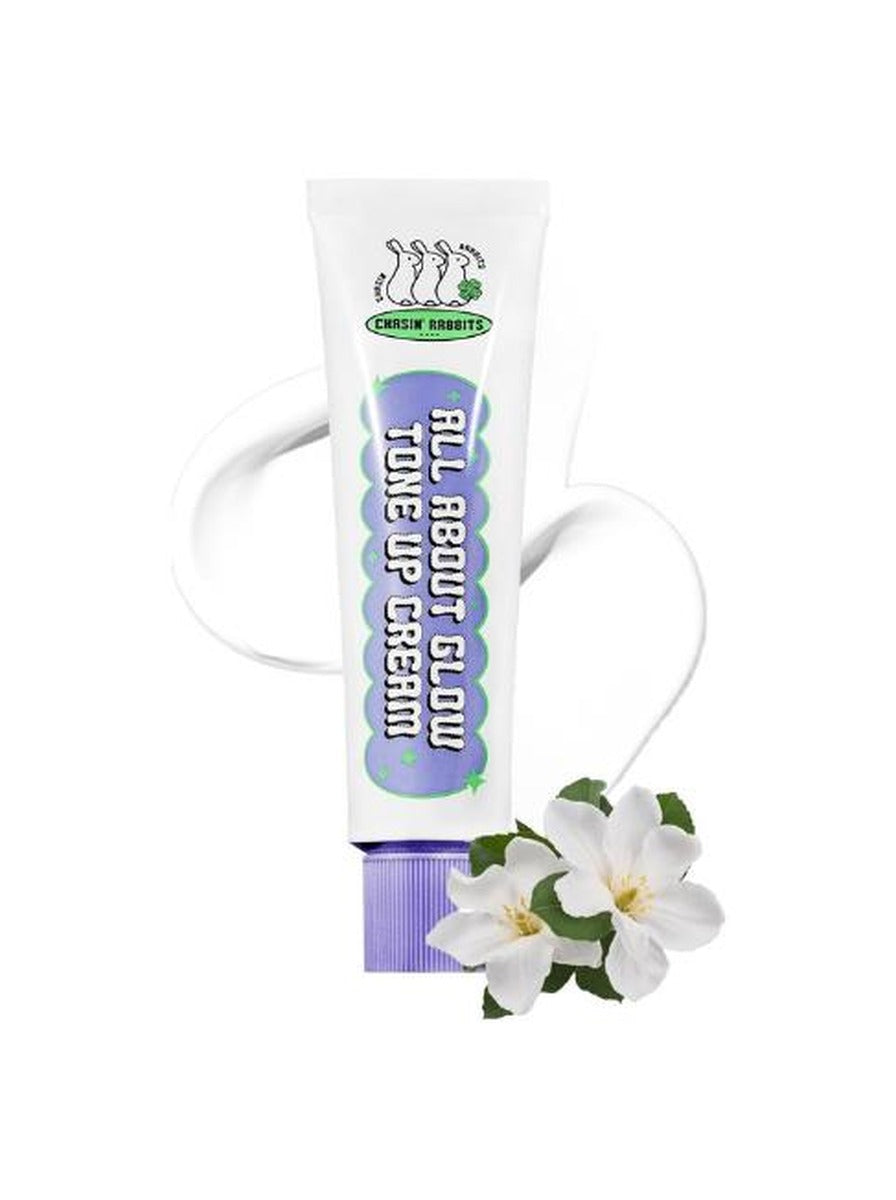 Chasin' Rabbits All About Glow Tone-up Cream Plus 50ml — texture on white