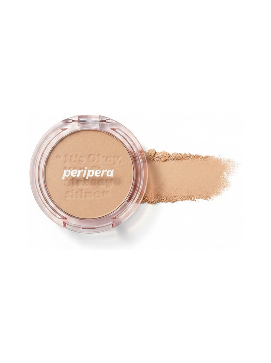 Peripera Pure Blushed Sunshine Cheek 16 Acorn Beige — texture on white