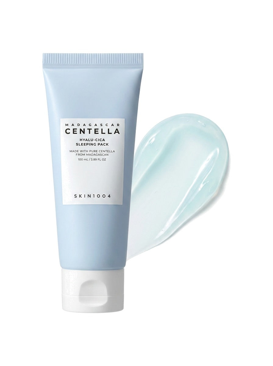 SKIN1004 Madagascar Centella Hyalu-Cica Sleeping Pack 100ml — texture on white